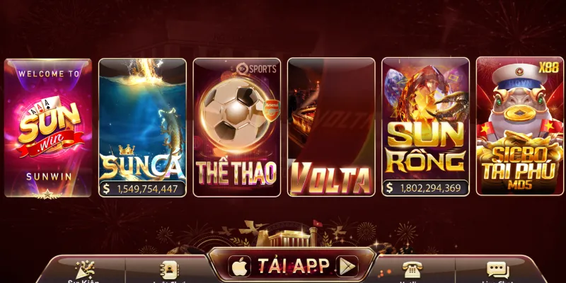 Giao diện sunwin bản web 